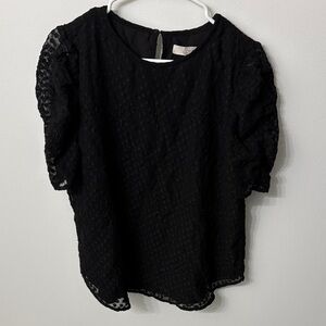 LOFT Black Lace Blouse